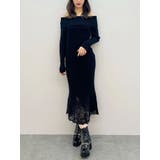 レーストリムオフショルニットワンピース | MERCURYDUO | 詳細画像22 