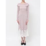 レーストリムオフショルニットワンピース | MERCURYDUO | 詳細画像30 