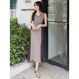 チェックサイドレースアップニットワンピース | MERCURYDUO | 詳細画像5