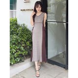 チェックサイドレースアップニットワンピース | MERCURYDUO | 詳細画像6