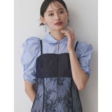 ダブルカラービスチェドッキングパワショルシャツワンピース | MERCURYDUO | 詳細画像16
