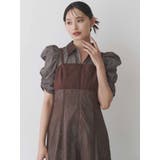 ダブルカラービスチェドッキングパワショルシャツワンピース | MERCURYDUO | 詳細画像8