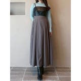 チャコールグレー | フェイクレザービスチェドッキングキャミワンピース | MERCURYDUO