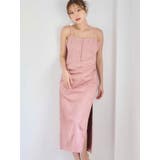 ピンク | フェイクスエードアシメドレープキャミワンピース | MERCURYDUO