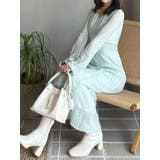 カットレースブロッキングフレアスリーブマーメイドワンピース | MERCURYDUO | 詳細画像17