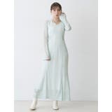 カットレースブロッキングフレアスリーブマーメイドワンピース | MERCURYDUO | 詳細画像2