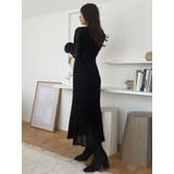 カットレースブロッキングフレアスリーブマーメイドワンピース | MERCURYDUO | 詳細画像25