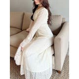 カットレースブロッキングフレアスリーブマーメイドワンピース | MERCURYDUO | 詳細画像26