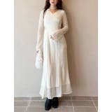 カットレースブロッキングフレアスリーブマーメイドワンピース | MERCURYDUO | 詳細画像28