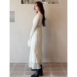 カットレースブロッキングフレアスリーブマーメイドワンピース | MERCURYDUO | 詳細画像29