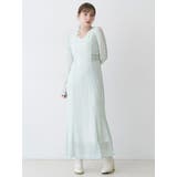 カットレースブロッキングフレアスリーブマーメイドワンピース | MERCURYDUO | 詳細画像4