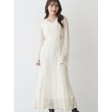 イエロー | カットレースブロッキングフレアスリーブマーメイドワンピース | MERCURYDUO