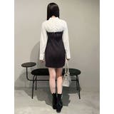 【WEB限定カラーあり】シャツレイヤード風ニットドッキングミニワンピース | MERCURYDUO | 詳細画像27 