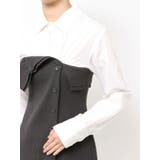 【WEB限定カラーあり】シャツレイヤード風ニットドッキングミニワンピース | MERCURYDUO | 詳細画像41 