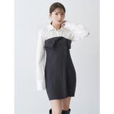 【WEB限定カラーあり】シャツレイヤード風ニットドッキングミニワンピース | MERCURYDUO | 詳細画像6 