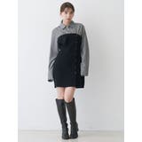 【WEB限定カラーあり】シャツレイヤード風ニットドッキングミニワンピース | MERCURYDUO | 詳細画像8 