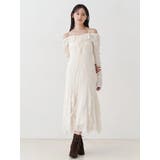 アイボリー | チュールラッフルヘムワンピース | MERCURYDUO