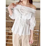 前後2WAYレースアップコルセットブラウス | MERCURYDUO | 詳細画像2 