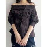 ブラウン | 前後2WAYレースアップコルセットブラウス | MERCURYDUO