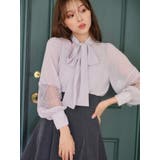 ラベンダー | ポイントレースボウタイブラウス | MERCURYDUO