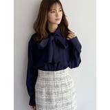 配色ステッチビッグリボンセットシャツ | MERCURYDUO | 詳細画像25 