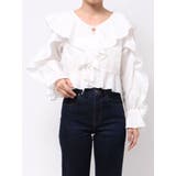 オフホワイト | ラッフルブラウス | MERCURYDUO