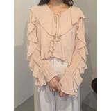 ベビーピンク | シフォンラッフルブラウス | MERCURYDUO