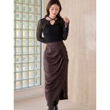 【WEB限定カラーあり】アシメタックナロースカート | MERCURYDUO | 詳細画像3 