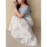 オフホワイト | ジオメトリックオパールフレアスカート | MERCURYDUO