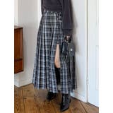 オリジナルチェックプリーツレイヤードスカート | MERCURYDUO | 詳細画像1 
