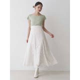 レースパッチワークフレアスカート | MERCURYDUO | 詳細画像2