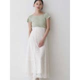 レースパッチワークフレアスカート | MERCURYDUO | 詳細画像4