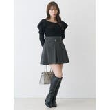 ベルト付きチェックプリーツミニスカパン | MERCURYDUO | 詳細画像4 