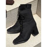 レースアップフェイクスエードブーツ | MERCURYDUO | 詳細画像1