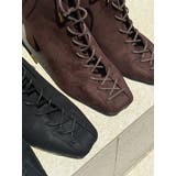 レースアップフェイクスエードブーツ | MERCURYDUO | 詳細画像3