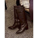 ブラウン | ベルテッドロングブーツ | MERCURYDUO