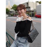 異素材フリルオフショルリブニット | MERCURYDUO | 詳細画像2 