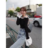 異素材フリルオフショルリブニット | MERCURYDUO | 詳細画像3 