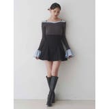 異素材フリルオフショルリブニット | MERCURYDUO | 詳細画像37 