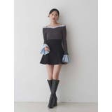 異素材フリルオフショルリブニット | MERCURYDUO | 詳細画像39 