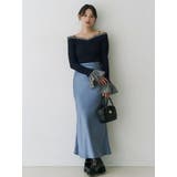 異素材フリルオフショルリブニット | MERCURYDUO | 詳細画像49 