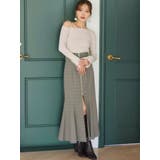 アシメパールチェーンワンショルニット | MERCURYDUO | 詳細画像17 