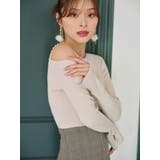 アシメパールチェーンワンショルニット | MERCURYDUO | 詳細画像18 