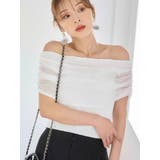 ホワイト | ドレープオフショルコンパクトニット | MERCURYDUO