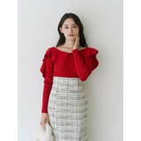 ペプラムラッフルコンパクトニット | MERCURYDUO | 詳細画像11 