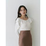 ペプラムラッフルコンパクトニット | MERCURYDUO | 詳細画像16 