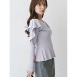 ペプラムラッフルコンパクトニット | MERCURYDUO | 詳細画像23 