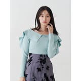 ペプラムラッフルコンパクトニット | MERCURYDUO | 詳細画像28 