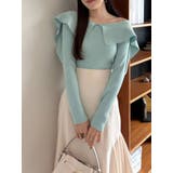 ペプラムラッフルコンパクトニット | MERCURYDUO | 詳細画像34 