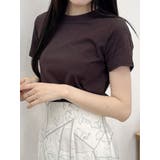 ブラウン | シンプルコンパクトTシャツ | MERCURYDUO